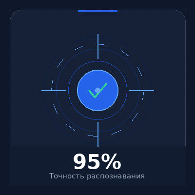 Точность распознавания 95%